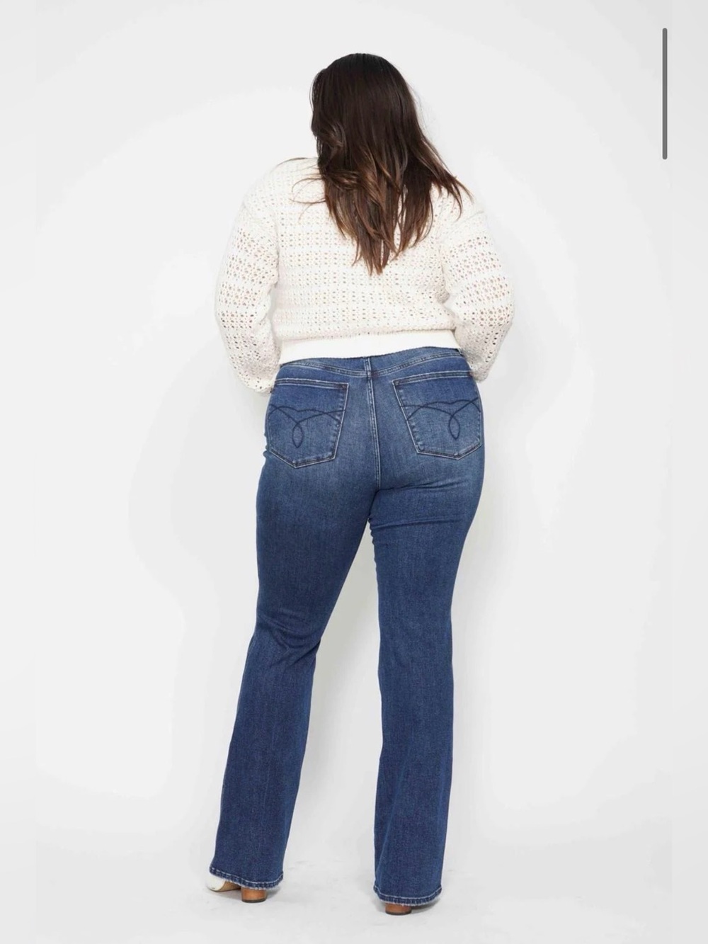 Judy Blue High Waist Tummy Control back pocket embroidery boot cut denim - Picture 3 of 14